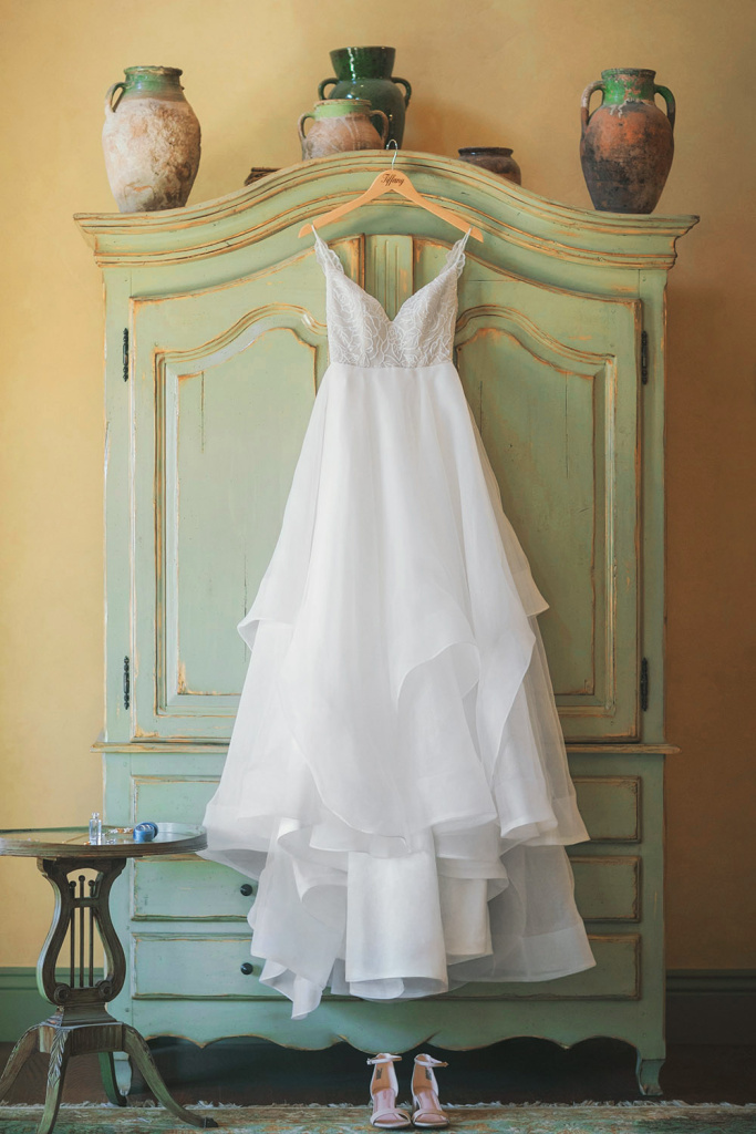 Bride's wedding gown